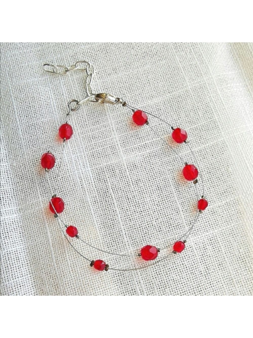 NEW, Red Crystal floating bracelet